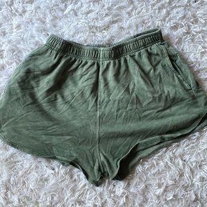 cute green sweat shorts